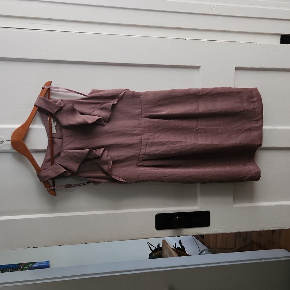 Mauve alone ruffle work dress